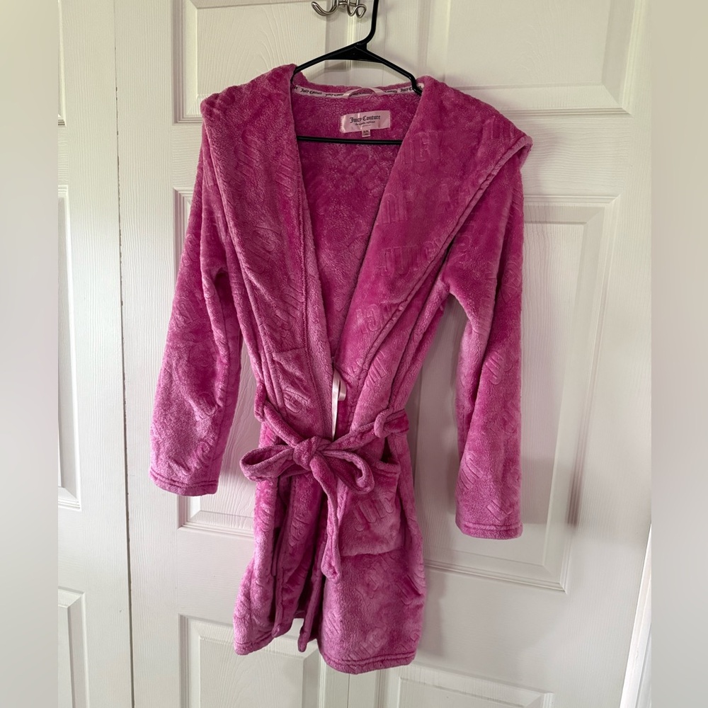 Juicy Couture Plush Pink Hooded Robe